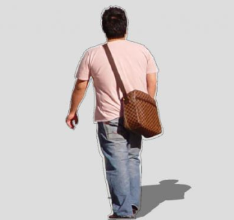 2D背影男人SU模型下载_sketchup草图大师SKP模型