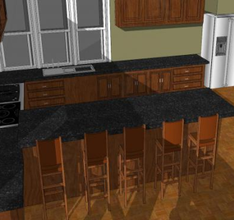 娱乐厨房装修SU模型下载_sketchup草图大师SKP模型