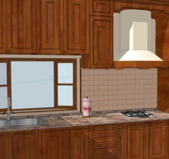 意大利风格厨房SU模型下载_sketchup草图大师SKP模型