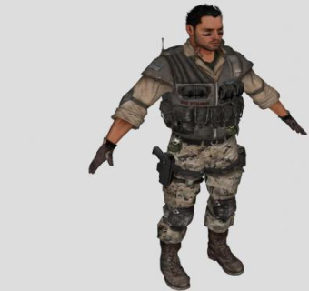 反恐战士人物SU模型下载_sketchup草图大师SKP模型