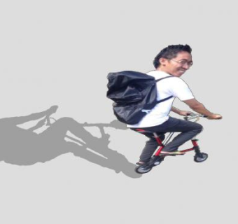 骑自行车的男人SU模型下载_sketchup草图大师SKP模型