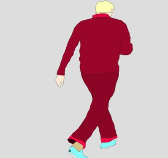 2D金发男人SU模型下载_sketchup草图大师SKP模型