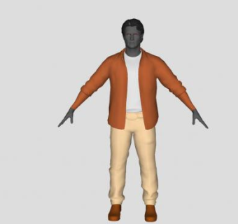 心灵杀手游戏人物艾伦SU模型下载_sketchup草图大师SKP模型