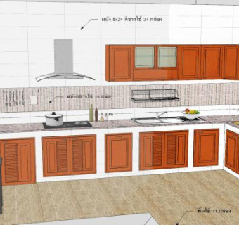 家居厨房装修SU模型下载_sketchup草图大师SKP模型