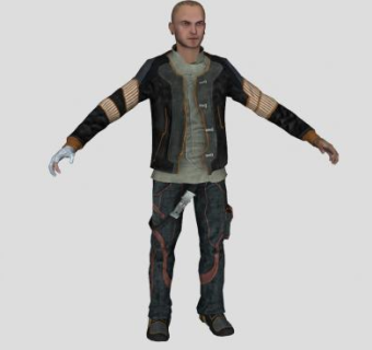 游戏男人物SU模型下载_sketchup草图大师SKP模型