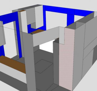 简约风格装修厨房SU模型下载_sketchup草图大师SKP模型