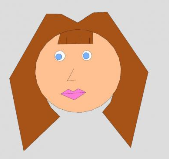 2D女孩的脸SU模型下载_sketchup草图大师SKP模型