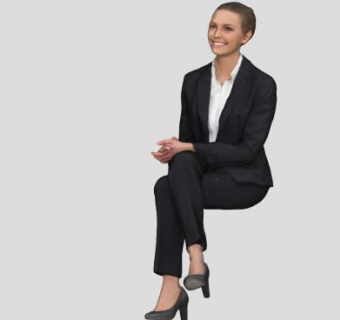 西服职场女职员SU模型下载_sketchup草图大师SKP模型