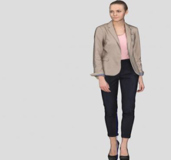 时尚女人SU模型下载_sketchup草图大师SKP模型