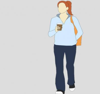 马尾女学生SU模型下载_sketchup草图大师SKP模型