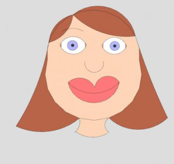 短发女孩的脸SU模型下载_sketchup草图大师SKP模型