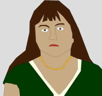 2D长发女士人物SU模型下载_sketchup草图大师SKP模型