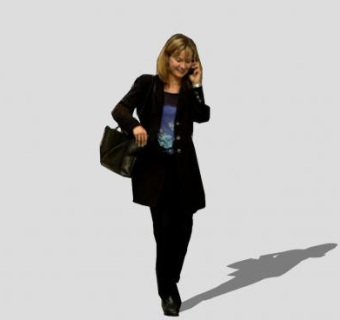 欧美女士走姿SU模型下载_sketchup草图大师SKP模型