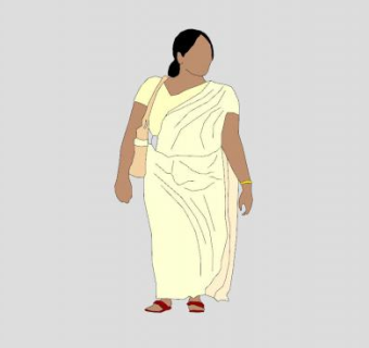 印度妇女SU模型下载_sketchup草图大师SKP模型