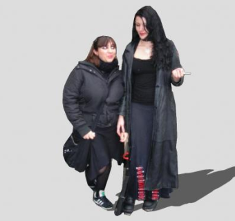 写实年轻女人SU模型下载_sketchup草图大师SKP模型