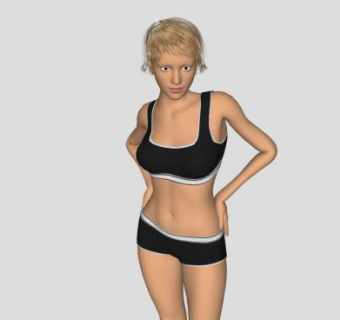 比基尼女孩SU模型下载_sketchup草图大师SKP模型