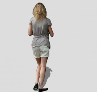 写实人物女人SU模型下载_sketchup草图大师SKP模型