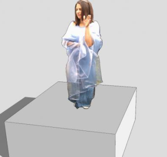 舞台上的女明星SU模型下载_sketchup草图大师SKP模型