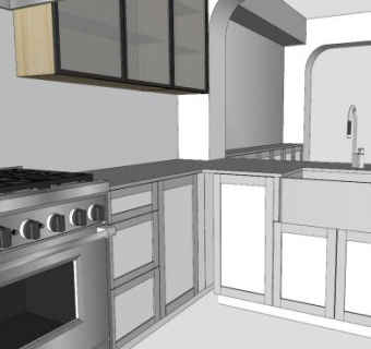 中国人民解放军厨房SU模型下载_sketchup草图大师SKP模型
