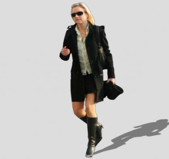 酷酷的女士SU模型下载_sketchup草图大师SKP模型