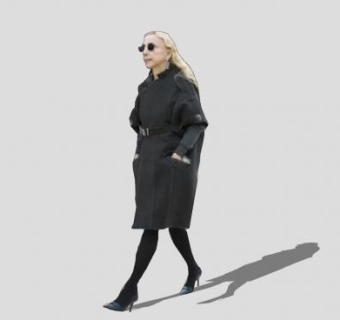 戴墨镜的女人SU模型下载_sketchup草图大师SKP模型