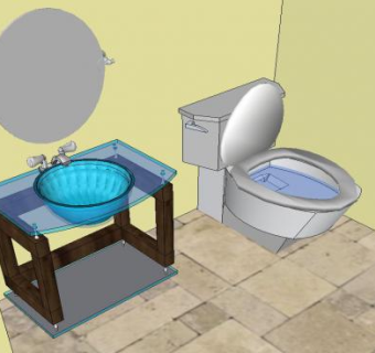 浴室家装卫浴SU模型下载_sketchup草图大师SKP模型