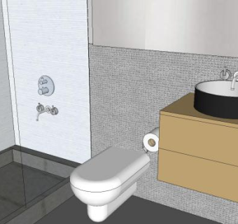 现代浴室装修SU模型下载_sketchup草图大师SKP模型