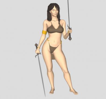 泳衣女人SU模型下载_sketchup草图大师SKP模型