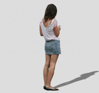 现代休闲装女人SU模型下载_sketchup草图大师SKP模型