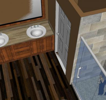 卫浴浴室装修SU模型下载_sketchup草图大师SKP模型