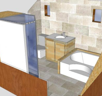 卫浴浴室改造SU模型下载_sketchup草图大师SKP模型