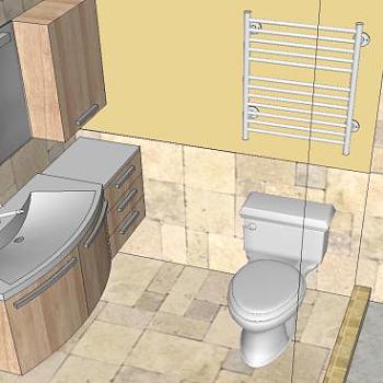 现代卫浴装修浴室SU模型下载_sketchup草图大师SKP模型