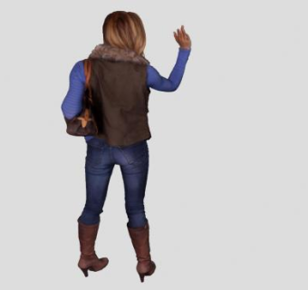 西部牛仔风格女士SU模型下载_sketchup草图大师SKP模型