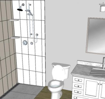 浴室装修卫浴SU模型下载_sketchup草图大师SKP模型