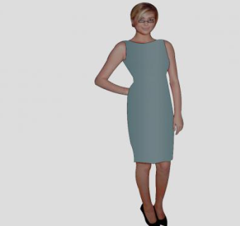 职场女士SU模型下载_sketchup草图大师SKP模型