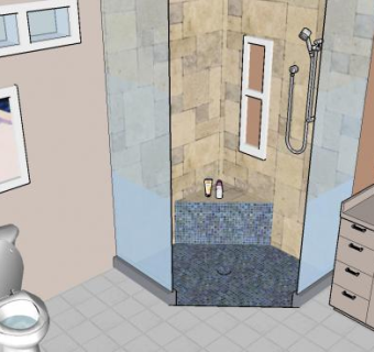 浴室装修简易风格SU模型下载_sketchup草图大师SKP模型