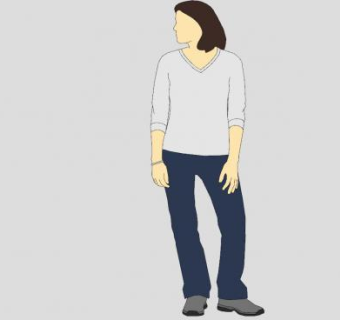 无脸2D女人SU模型下载_sketchup草图大师SKP模型