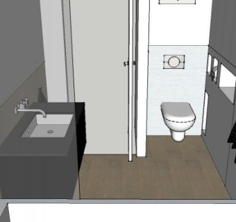 小型家装浴室卫生间SU模型下载_sketchup草图大师SKP模型