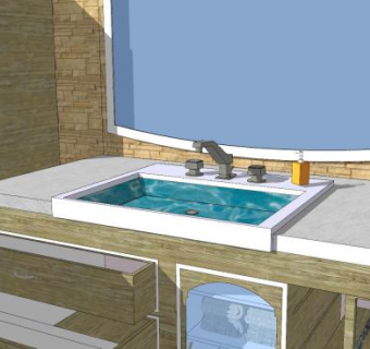 经典家装卫生间SU模型下载_sketchup草图大师SKP模型