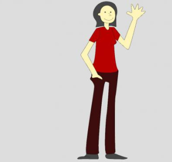 2D短发女人SU模型下载_sketchup草图大师SKP模型