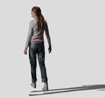 2D休闲装女人SU模型下载_sketchup草图大师SKP模型