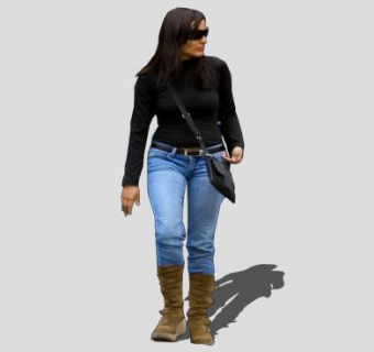 墨镜女人SU模型下载_sketchup草图大师SKP模型