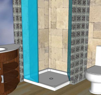 浴室卫生间装修SU模型下载_sketchup草图大师SKP模型