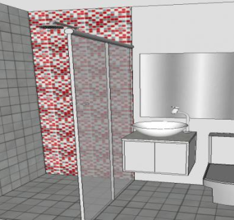 透明玻璃小浴室SU模型下载_sketchup草图大师SKP模型