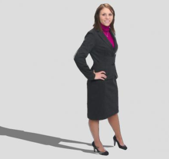 女性推销员SU模型下载_sketchup草图大师SKP模型