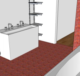 楼上浴室装修SU模型下载_sketchup草图大师SKP模型
