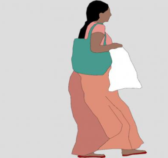 2D印度女性SU模型下载_sketchup草图大师SKP模型