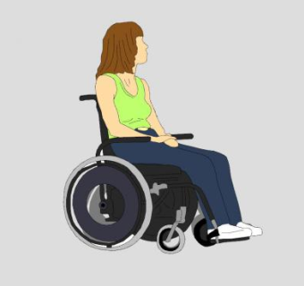 残疾女人SU模型下载_sketchup草图大师SKP模型