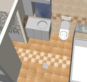 现代简易浴室SU模型下载_sketchup草图大师SKP模型