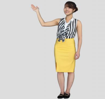 女推销员SU模型下载_sketchup草图大师SKP模型